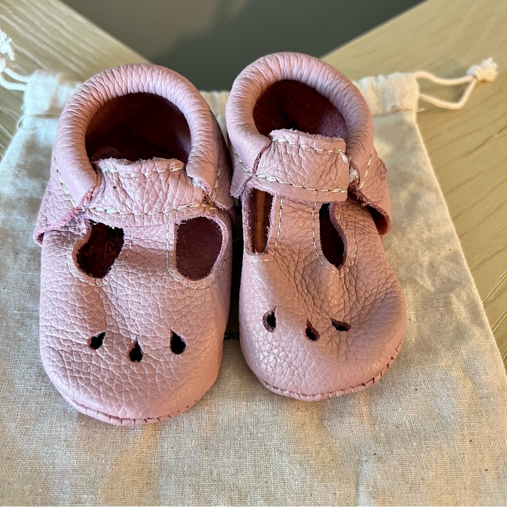Freshly Picked Pink Kids Moccasins